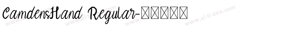 CamdensHand Regular字体转换